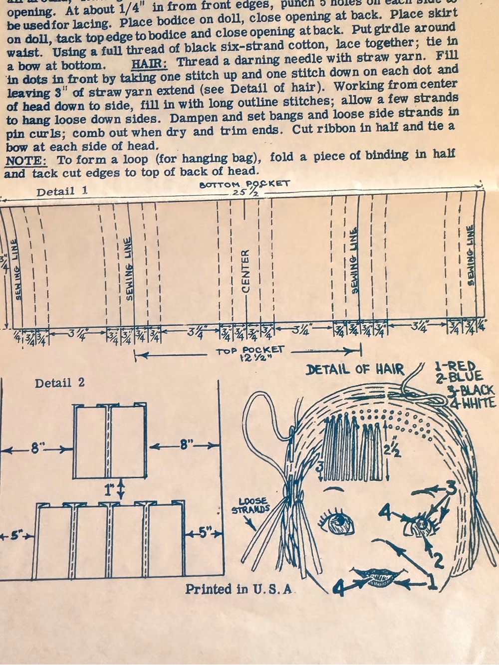 Vintage Needlecraft Pattern From 1957 - Picture 8 of 9